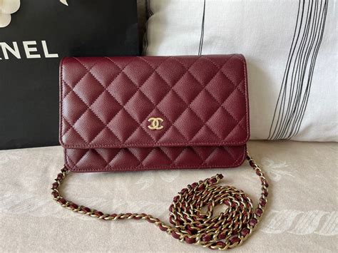 burgundy chanel wallet on chain|Wallet on chain .